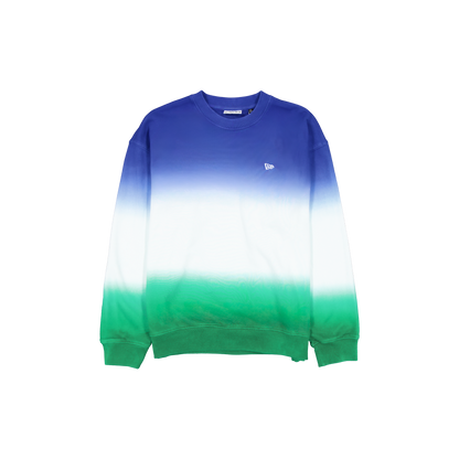 New Era Branded Kelly Green Dip Dye Crewneck
