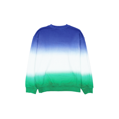 New Era Branded Kelly Green Dip Dye Crewneck
