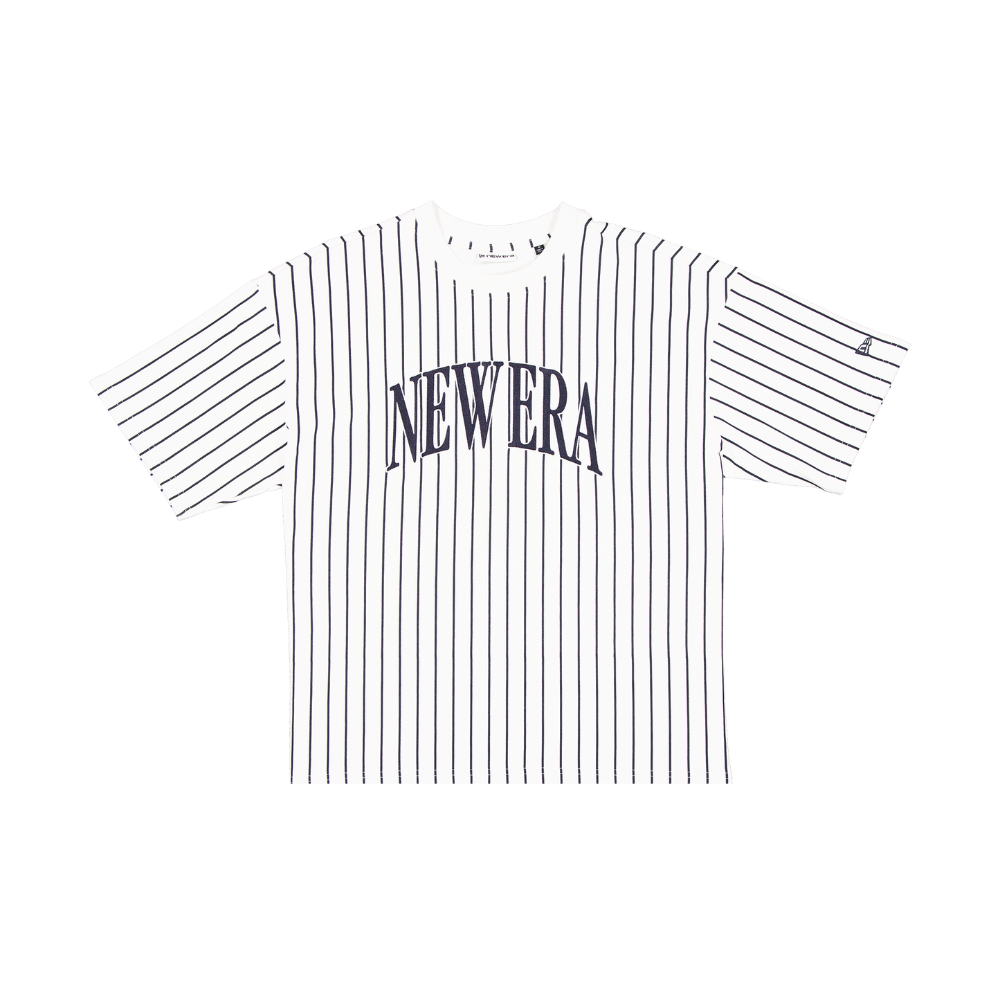 New Era Branded College White Pinstripe T-Shirt