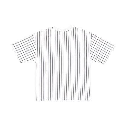 New Era Branded College White Pinstripe T-Shirt