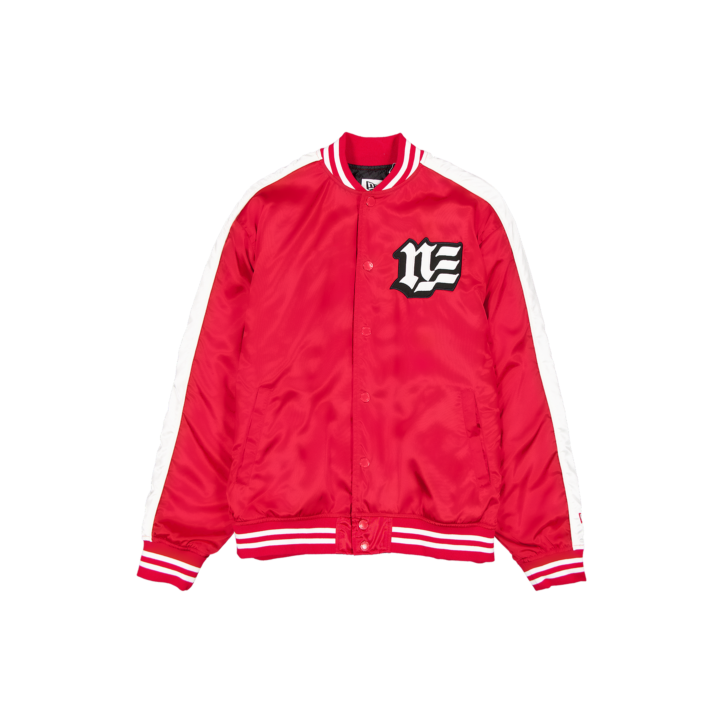 New Era Branded Front Door Red Souvenir Satin Jacket