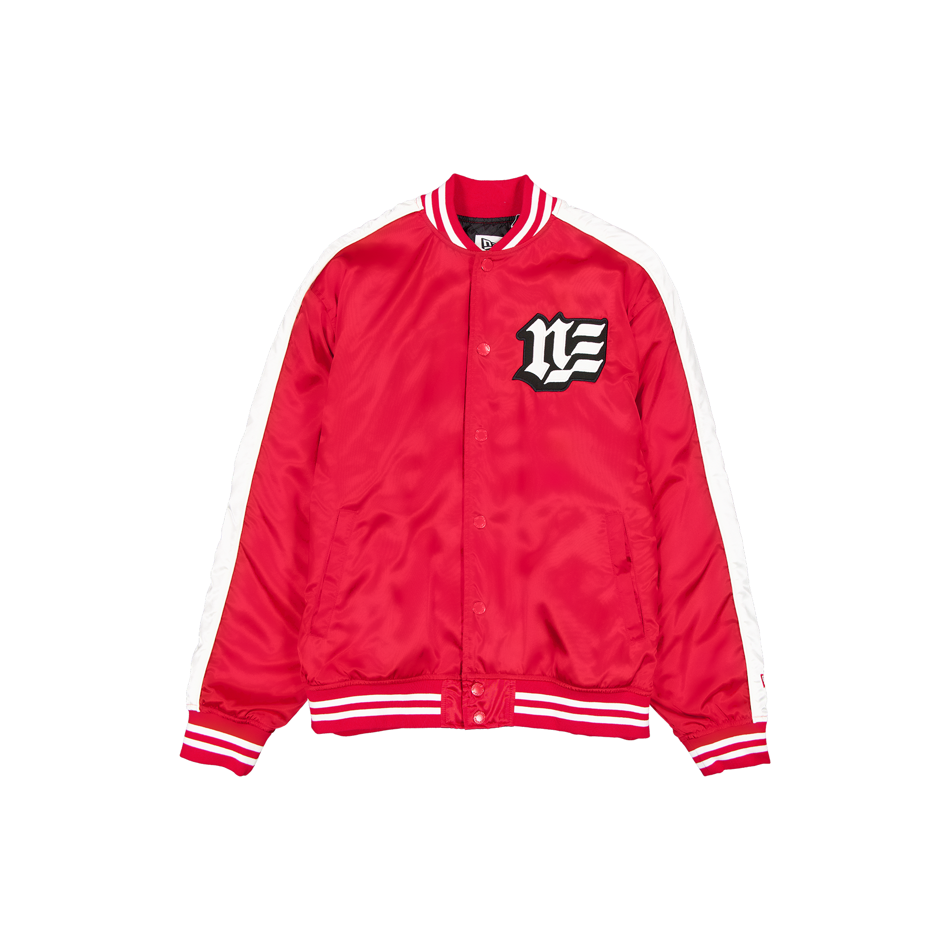 New Era Branded Front Door Red Souvenir Satin Jacket