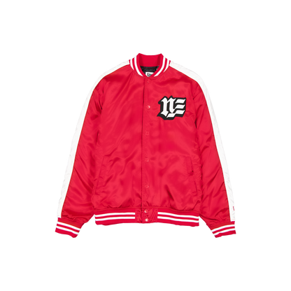 New Era Branded Front Door Red Souvenir Satin Jacket