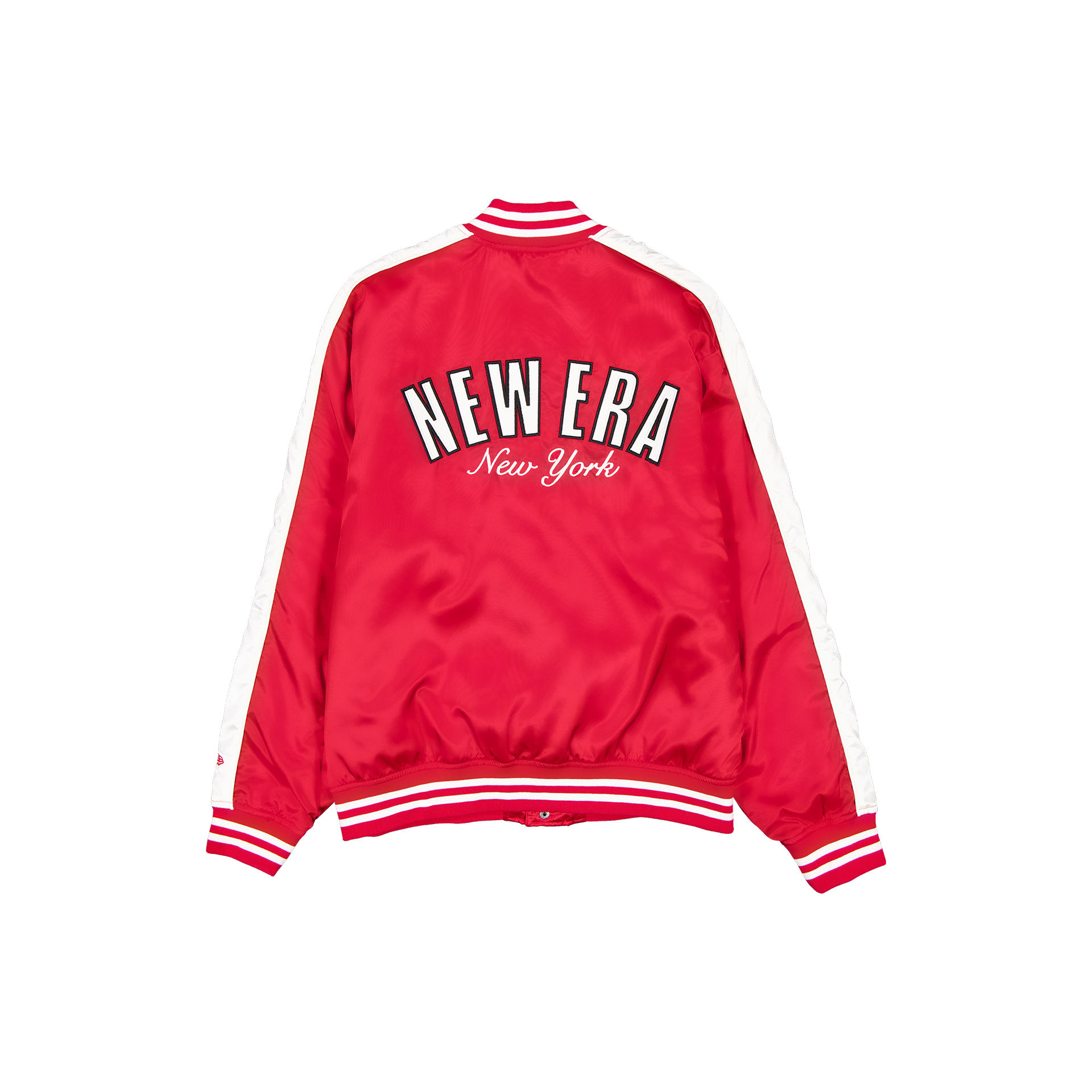 New Era Branded Front Door Red Souvenir Satin Jacket