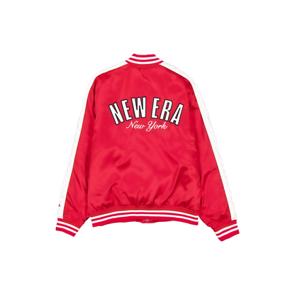 New Era Branded Front Door Red Souvenir Satin Jacket