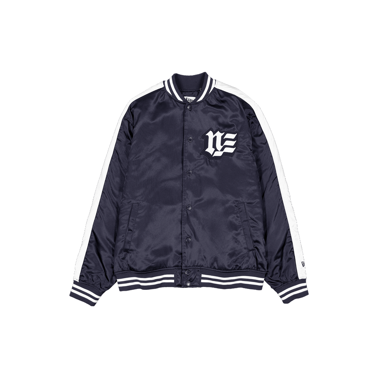 New Era Branded Navy Souvenir Satin Jacket