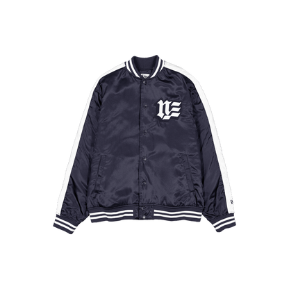 New Era Branded Navy Souvenir Satin Jacket