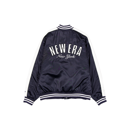 New Era Branded Navy Souvenir Satin Jacket