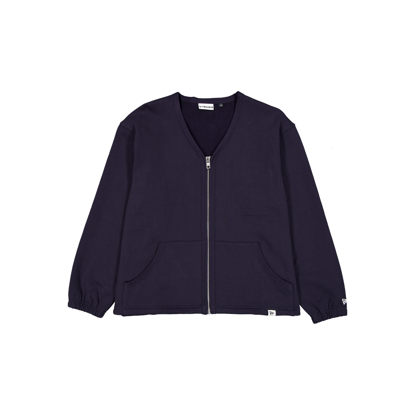 New Era Branded Navy Full-Zip Cardigan