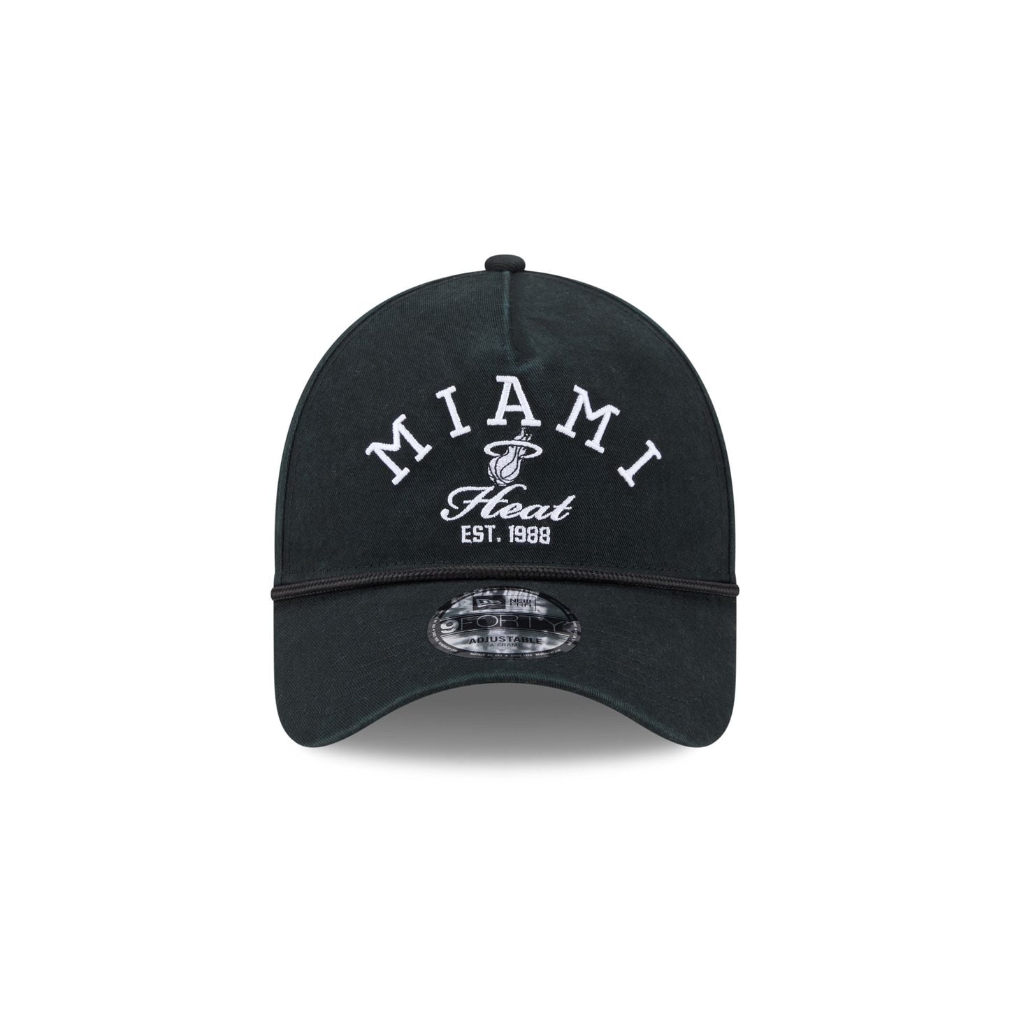 Miami Heat Stacked Rope 9FORTY A-Frame Snapback Hat