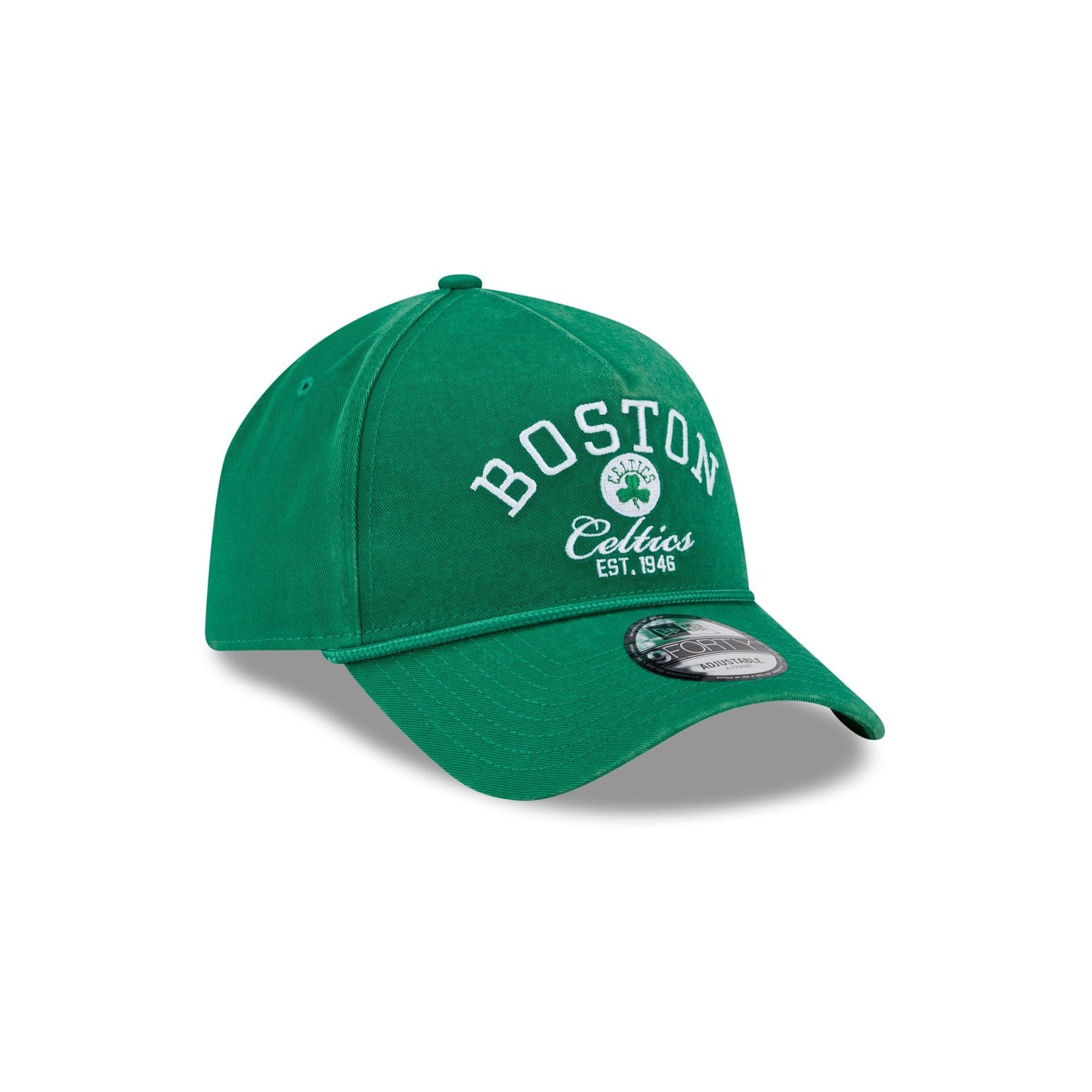 Boston Celtics Stacked Rope 9FORTY A-Frame Snapback Hat