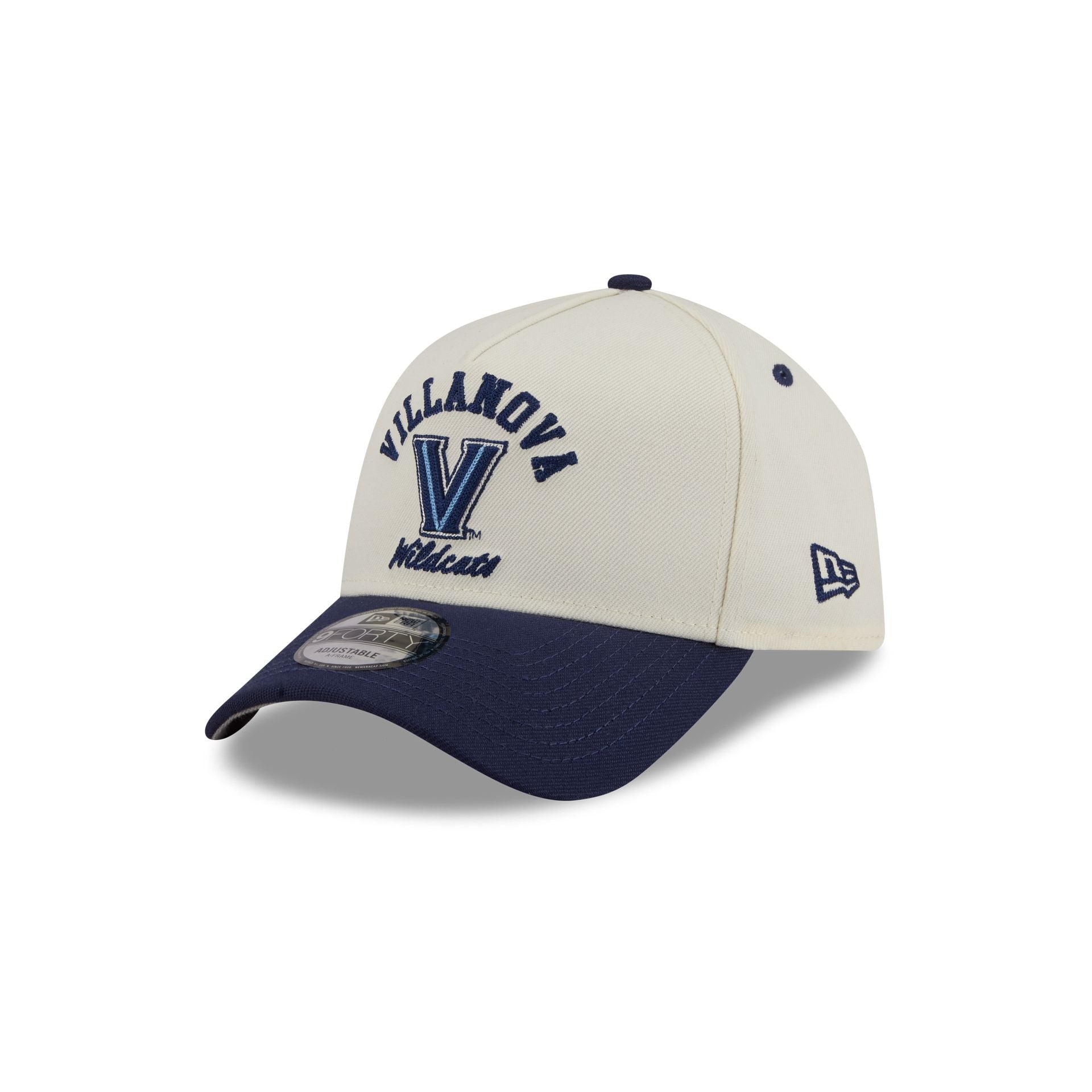 Villanova Wildcats Chrome White Arched 9FORTY A-Frame Snapback Hat
