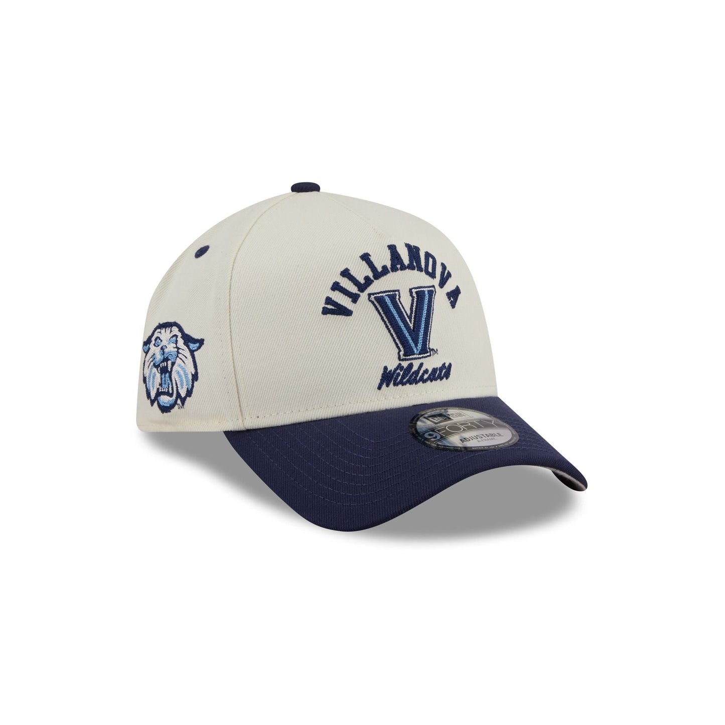 Villanova Wildcats Chrome White Arched 9FORTY A-Frame Snapback Hat