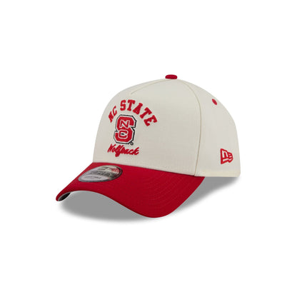 NC State Wolfpack Chrome White Arched 9FORTY A-Frame Snapback Hat