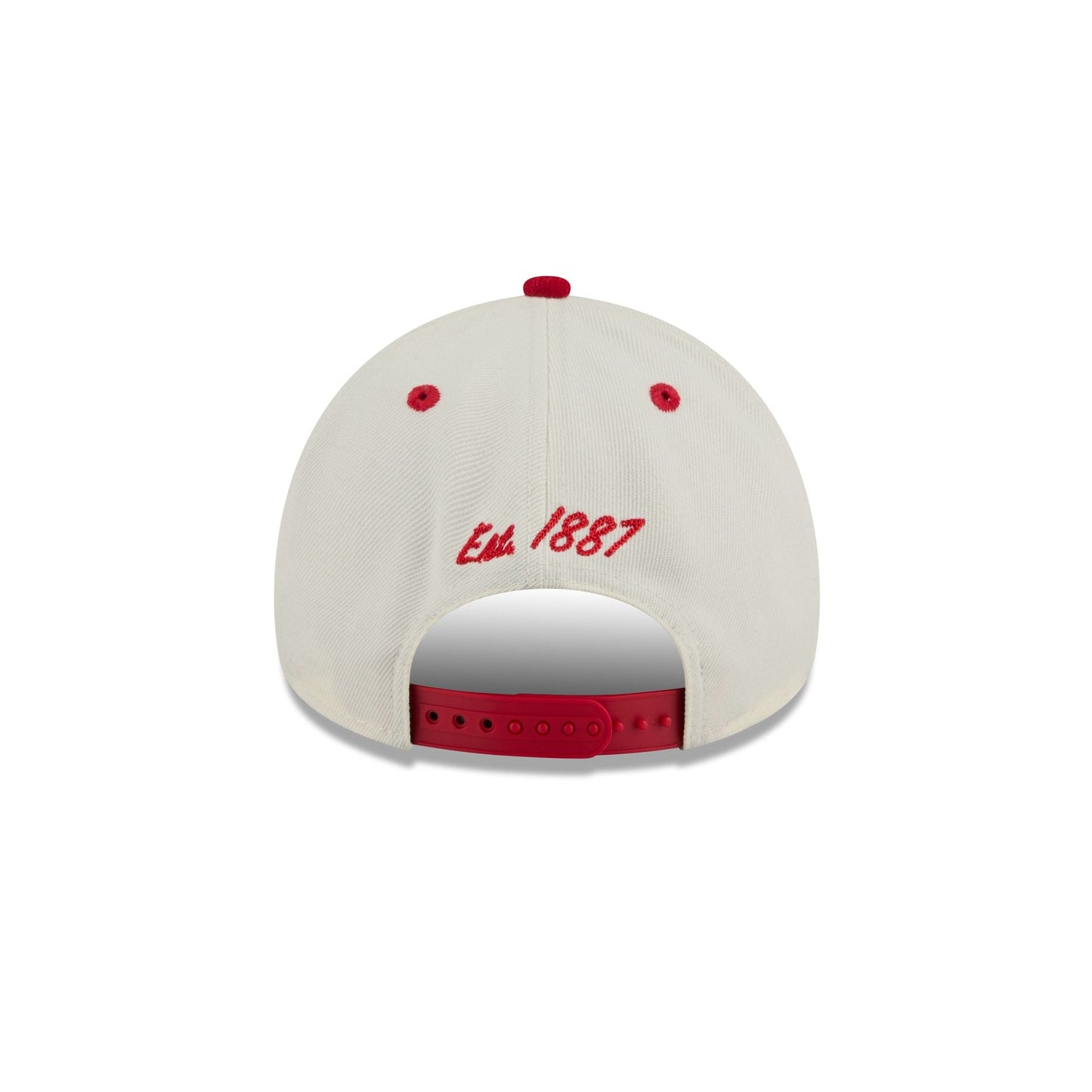 NC State Wolfpack Chrome White Arched 9FORTY A-Frame Snapback Hat