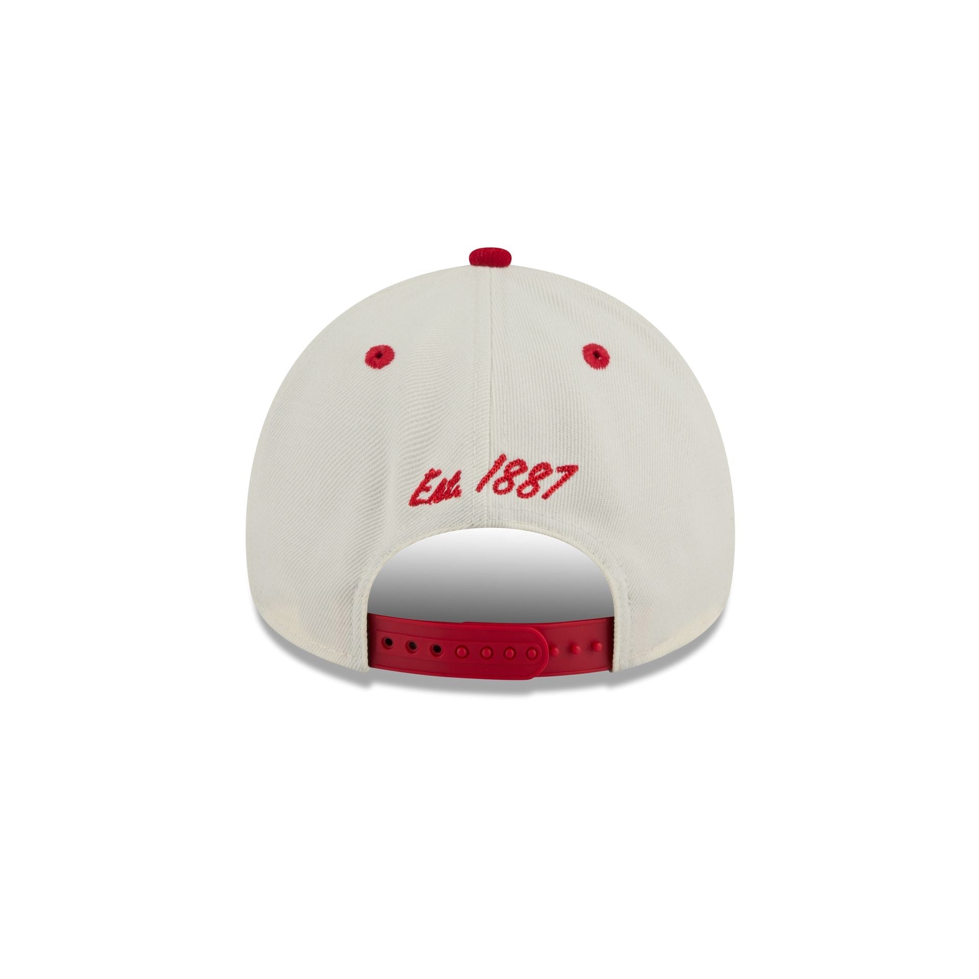 NC State Wolfpack Chrome White Arched 9FORTY A-Frame Snapback Hat