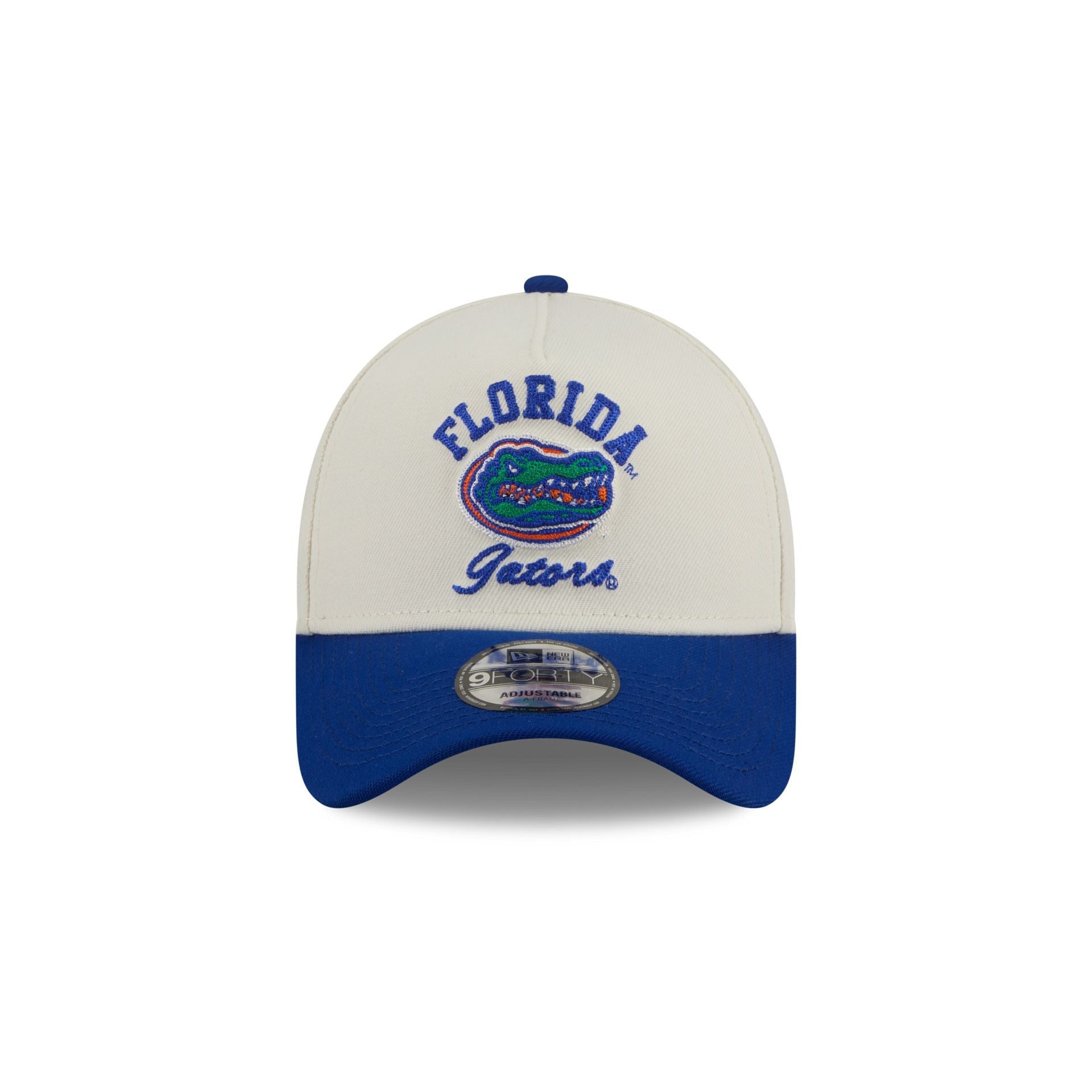 Florida Gators Chrome White Arched 9FORTY A-Frame Snapback Hat
