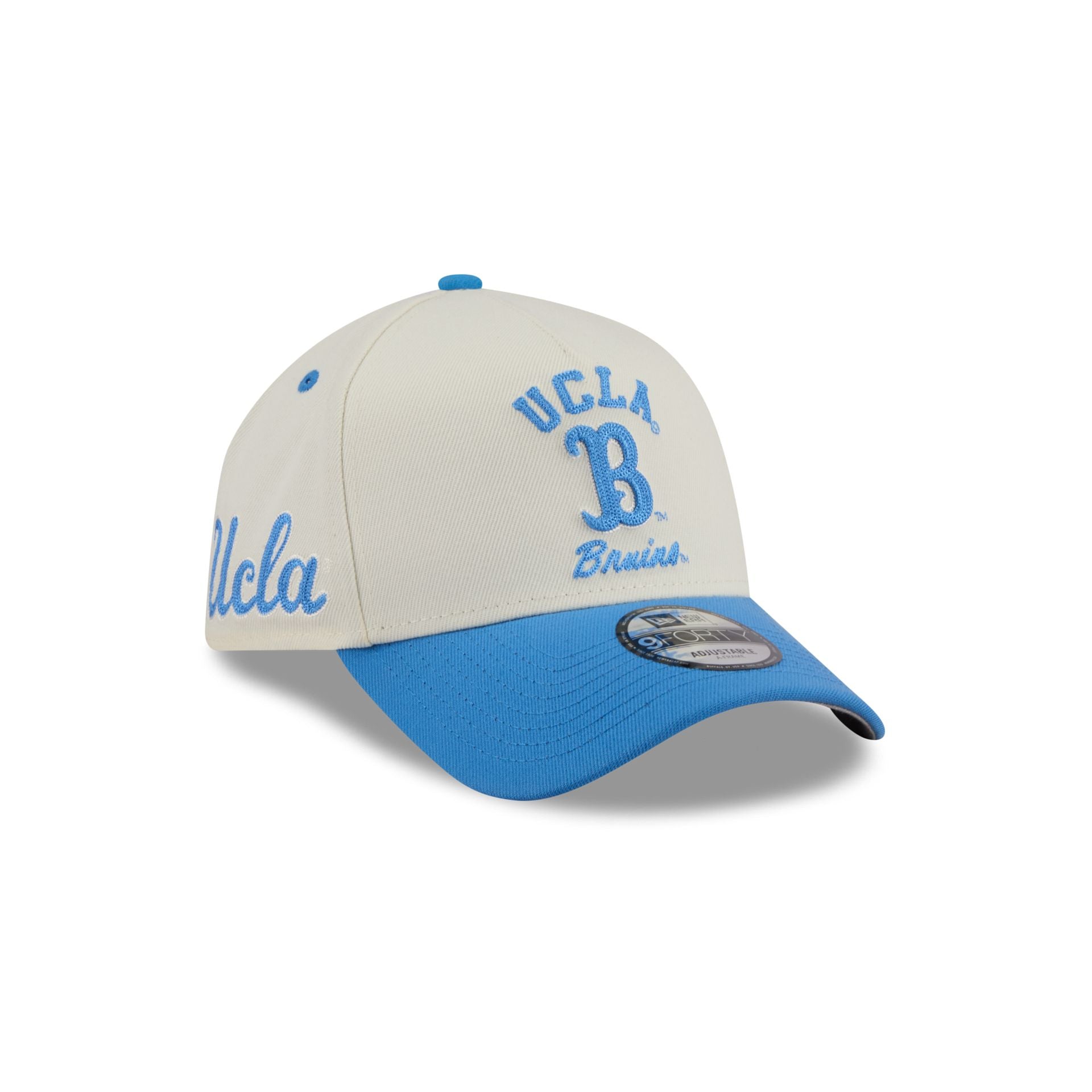 UCLA Bruins Chrome White Arched 9FORTY A-Frame Snapback Hat