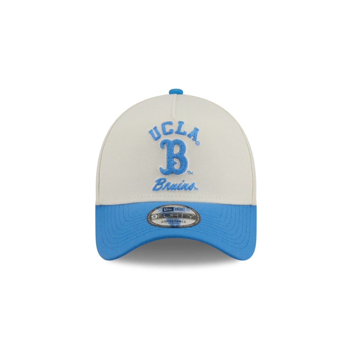 UCLA Bruins Chrome White Arched 9FORTY A-Frame Snapback Hat