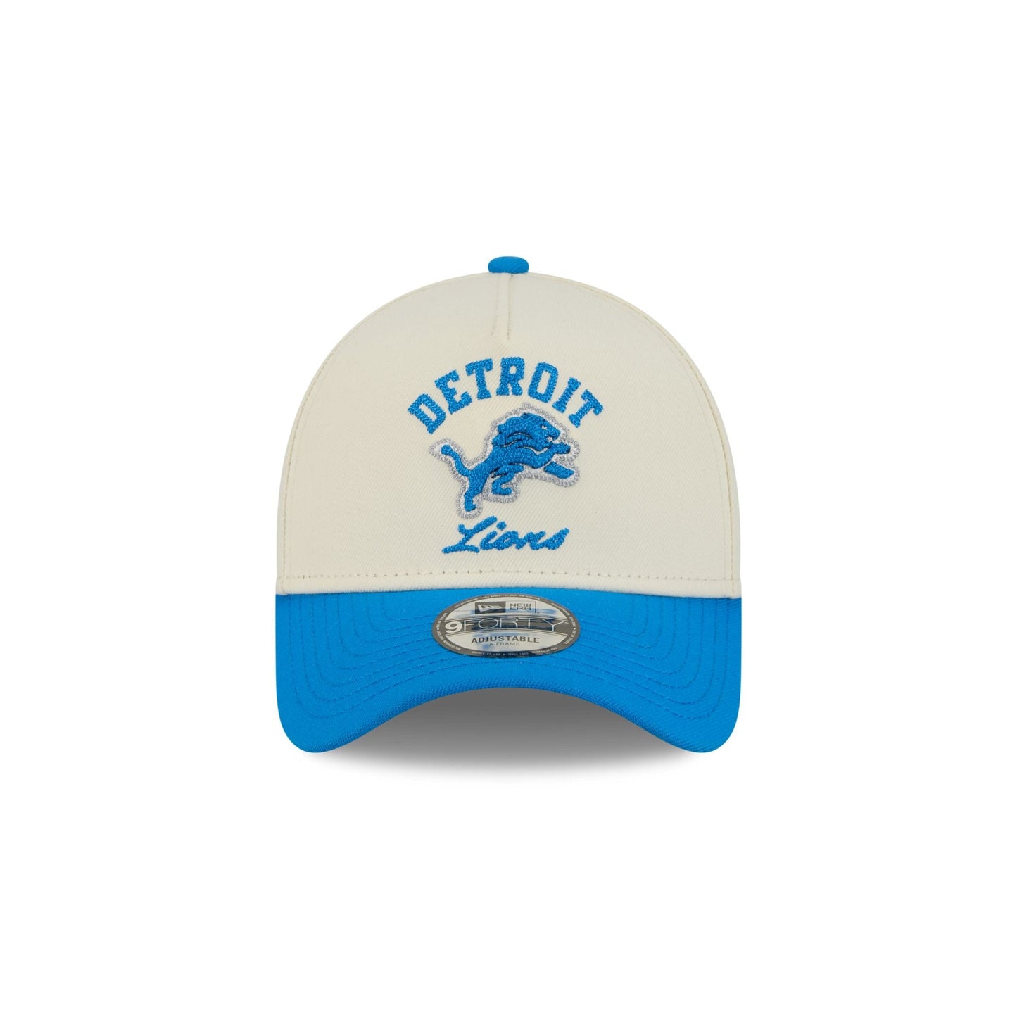Detroit Lions Chrome White Arched 9FORTY A-Frame Snapback Hat