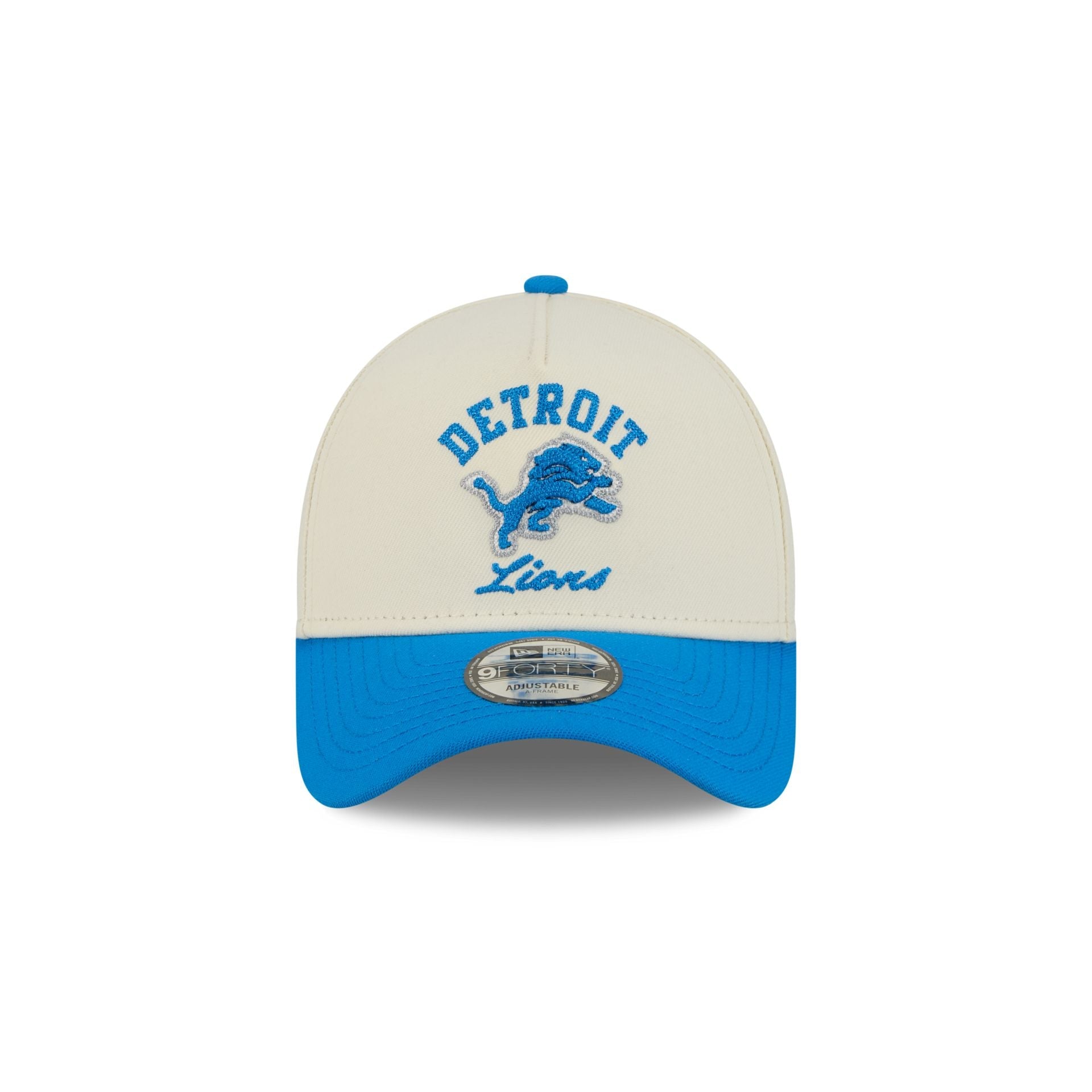 Detroit Lions Chrome White Arched 9FORTY A-Frame Snapback Hat