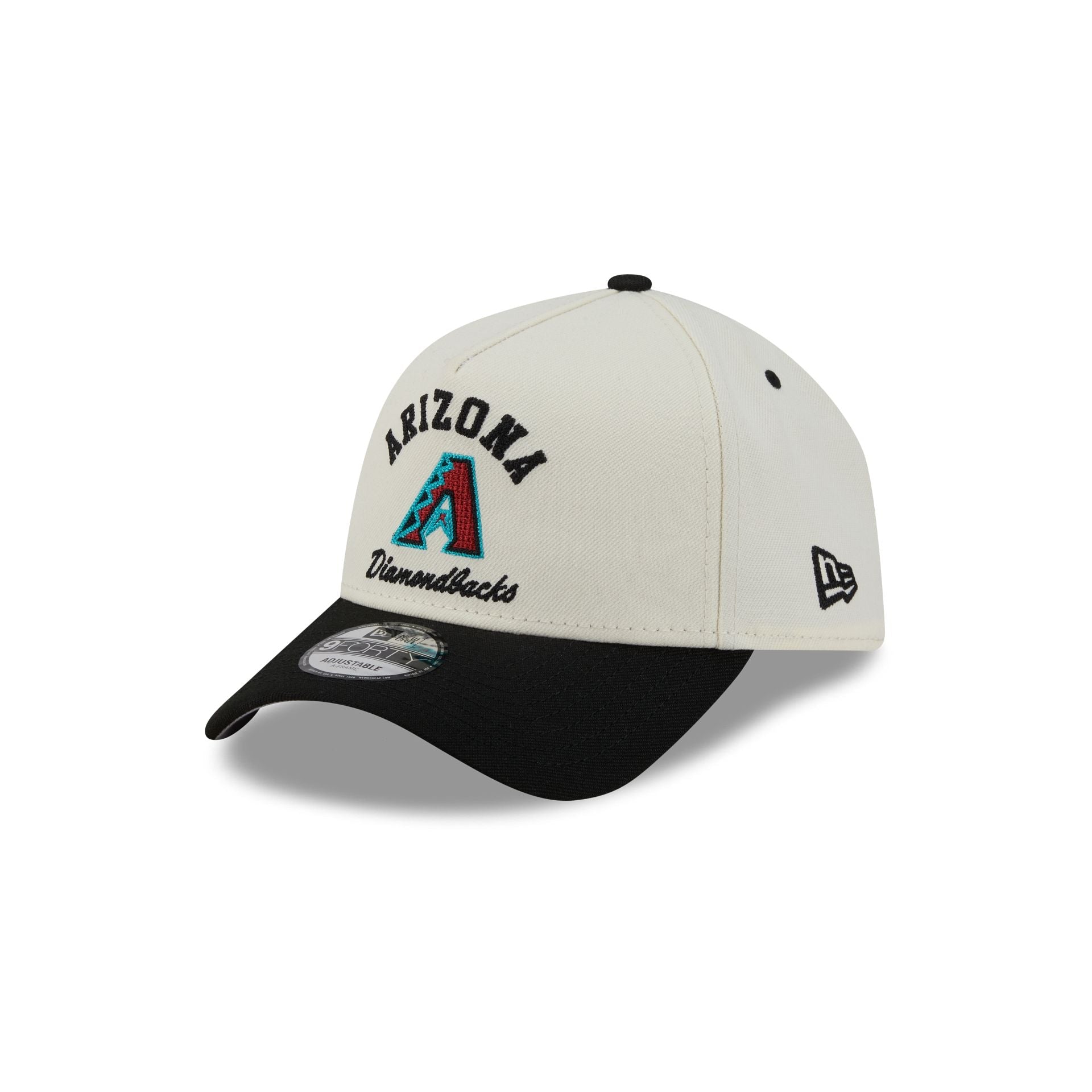 Arizona Diamondbacks Chrome White Arched 9FORTY A-Frame Snapback Hat