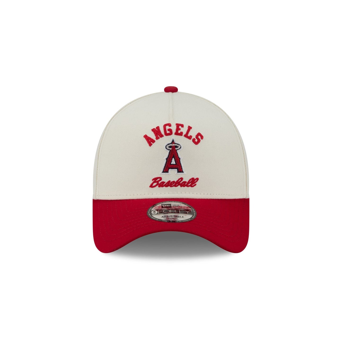 Los Angeles Angels Chrome White Arched 9FORTY A-Frame Snapback Hat
