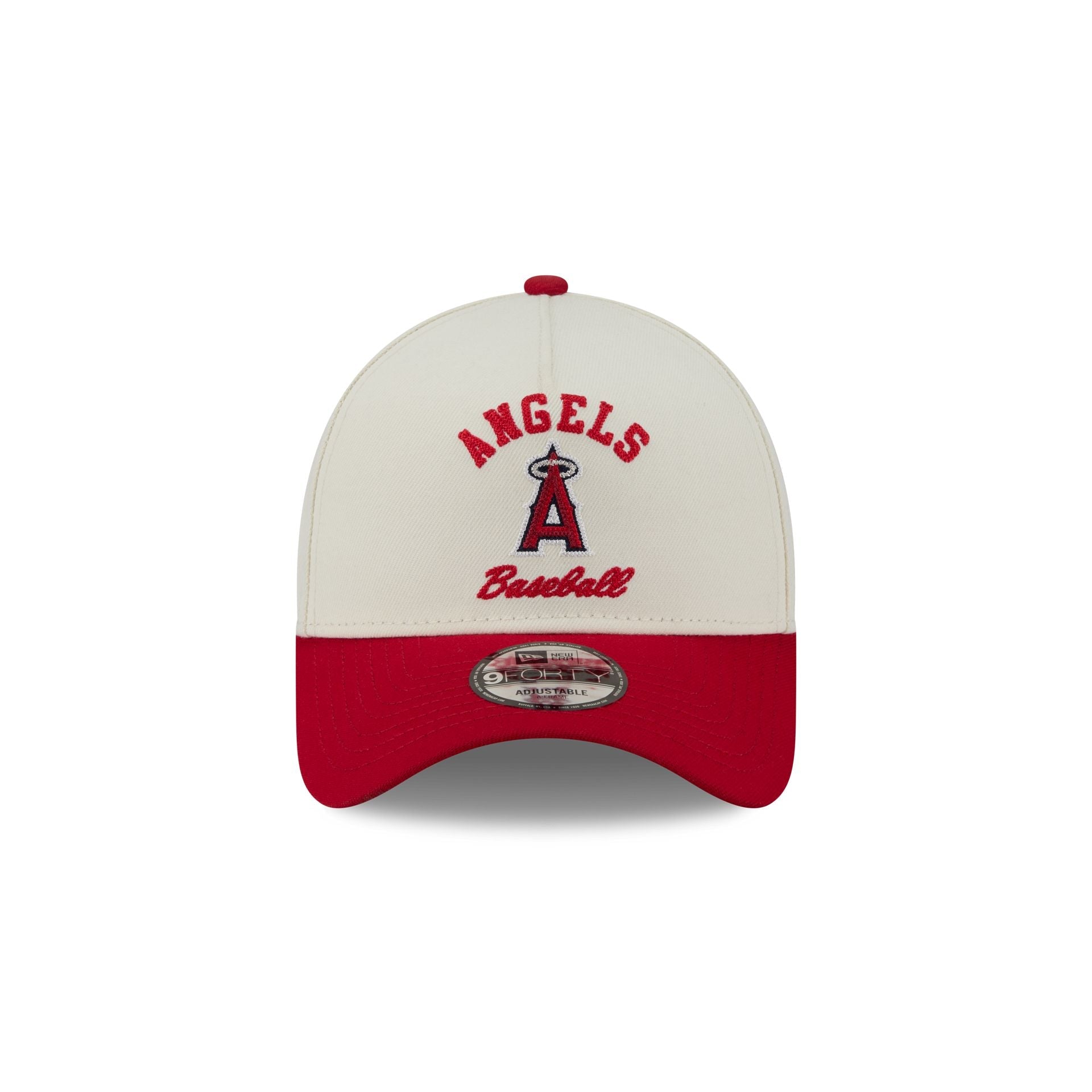 Los Angeles Angels Chrome White Arched 9FORTY A-Frame Snapback Hat