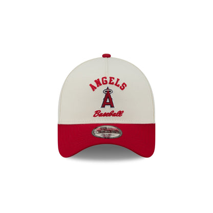 Los Angeles Angels Chrome White Arched 9FORTY A-Frame Snapback Hat