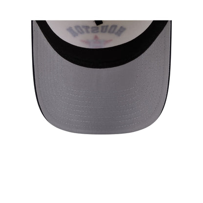 Houston Astros Chrome White Arched 9FORTY A-Frame Snapback Hat