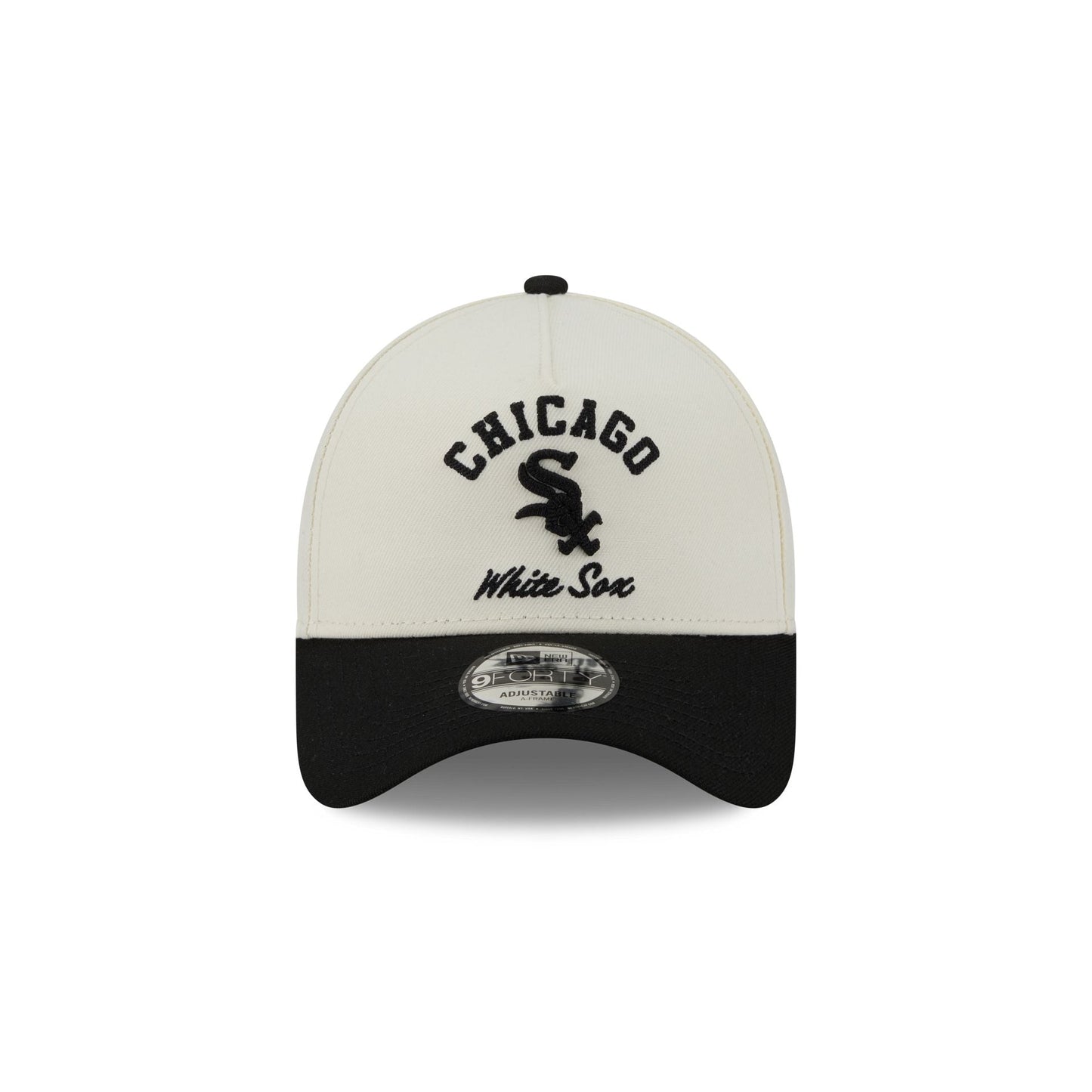 Chicago White Sox Chrome White Arched 9FORTY A-Frame Snapback Hat