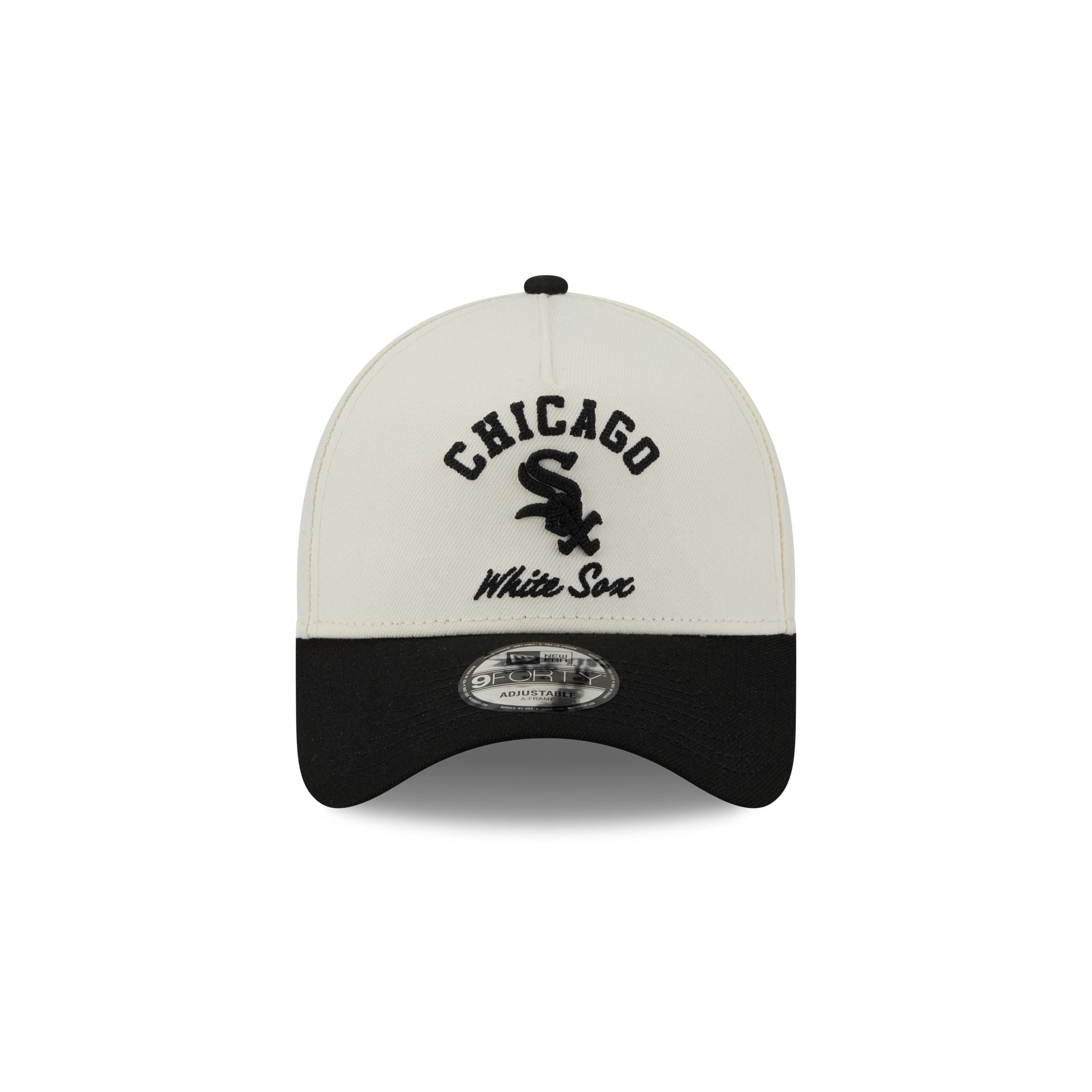 Chicago White Sox Chrome White Arched 9FORTY A-Frame Snapback Hat