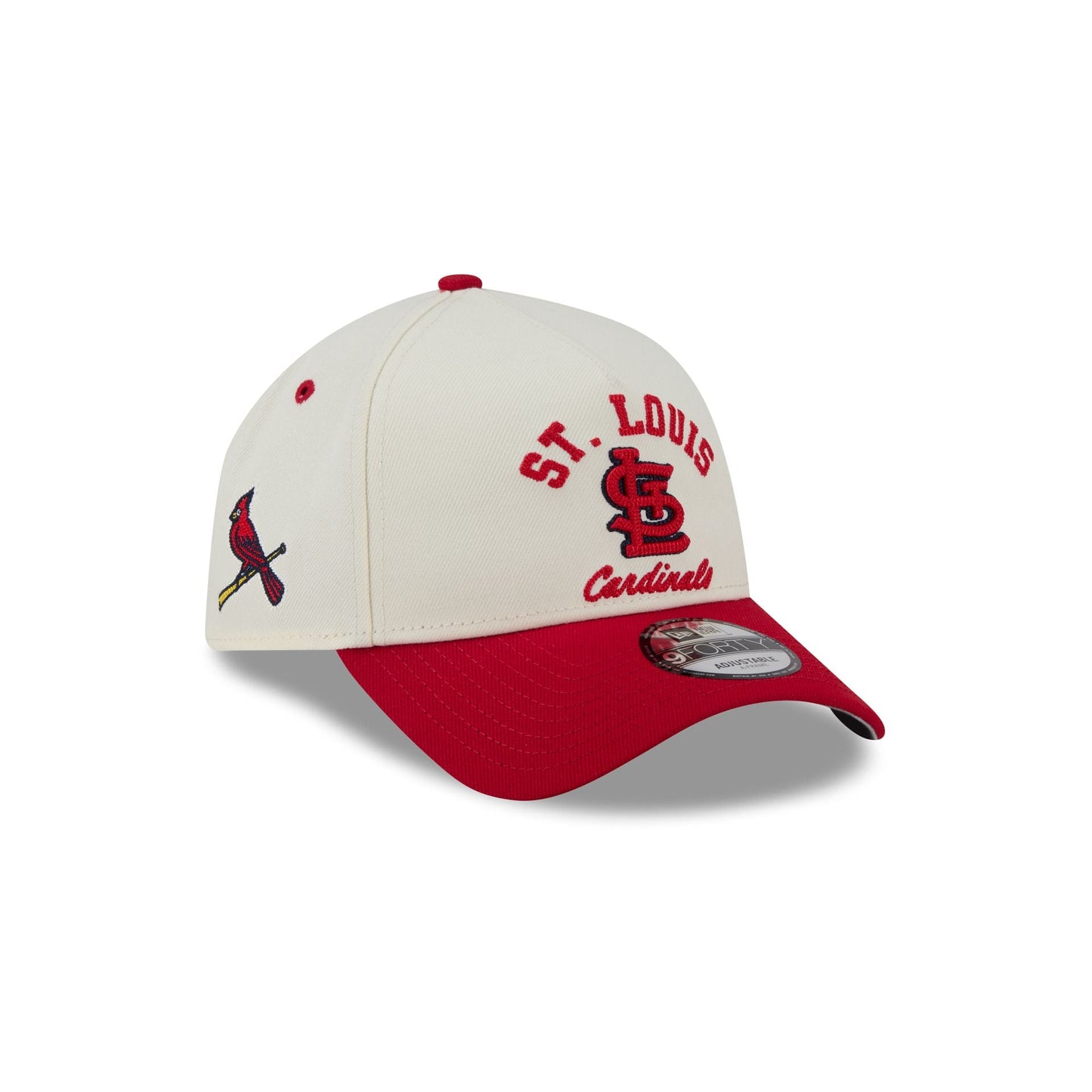 St. Louis Cardinals Chrome White Arched 9FORTY A-Frame Snapback Hat