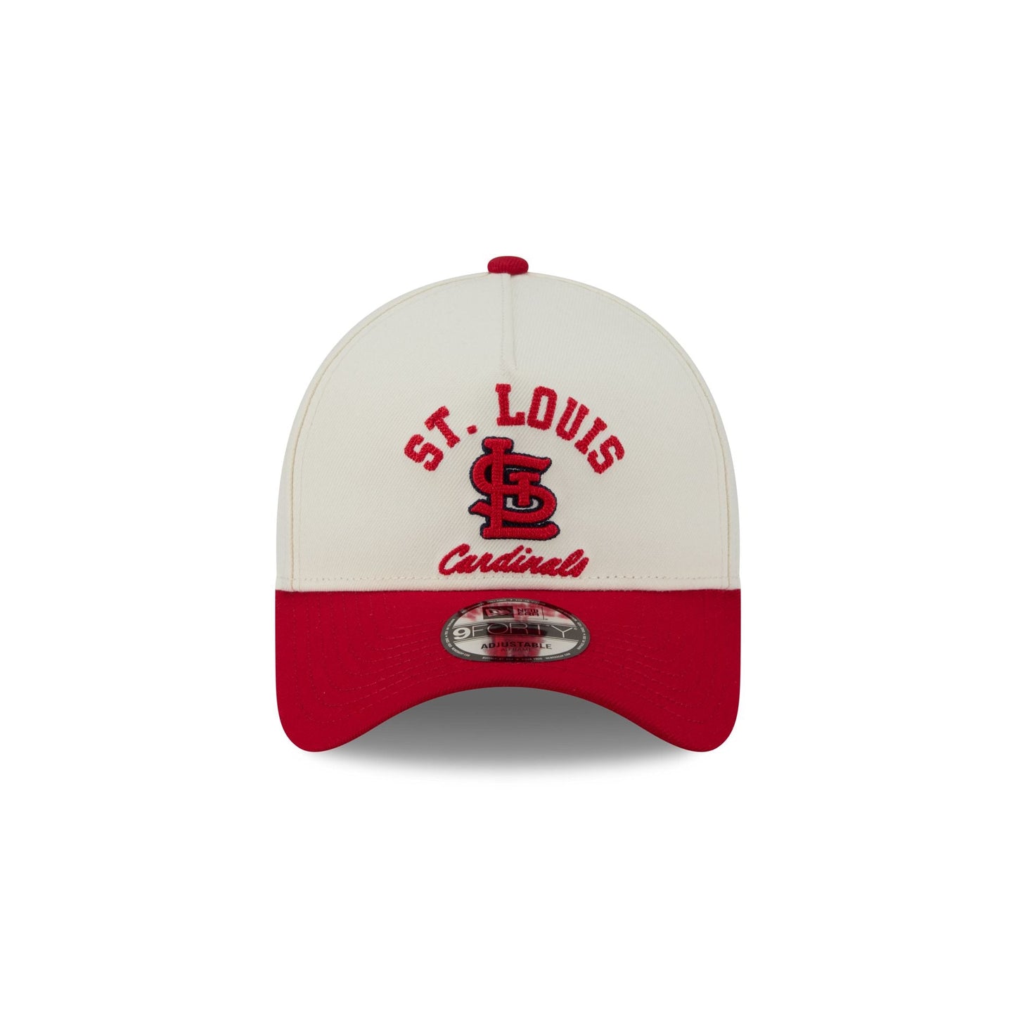 St. Louis Cardinals Chrome White Arched 9FORTY A-Frame Snapback Hat
