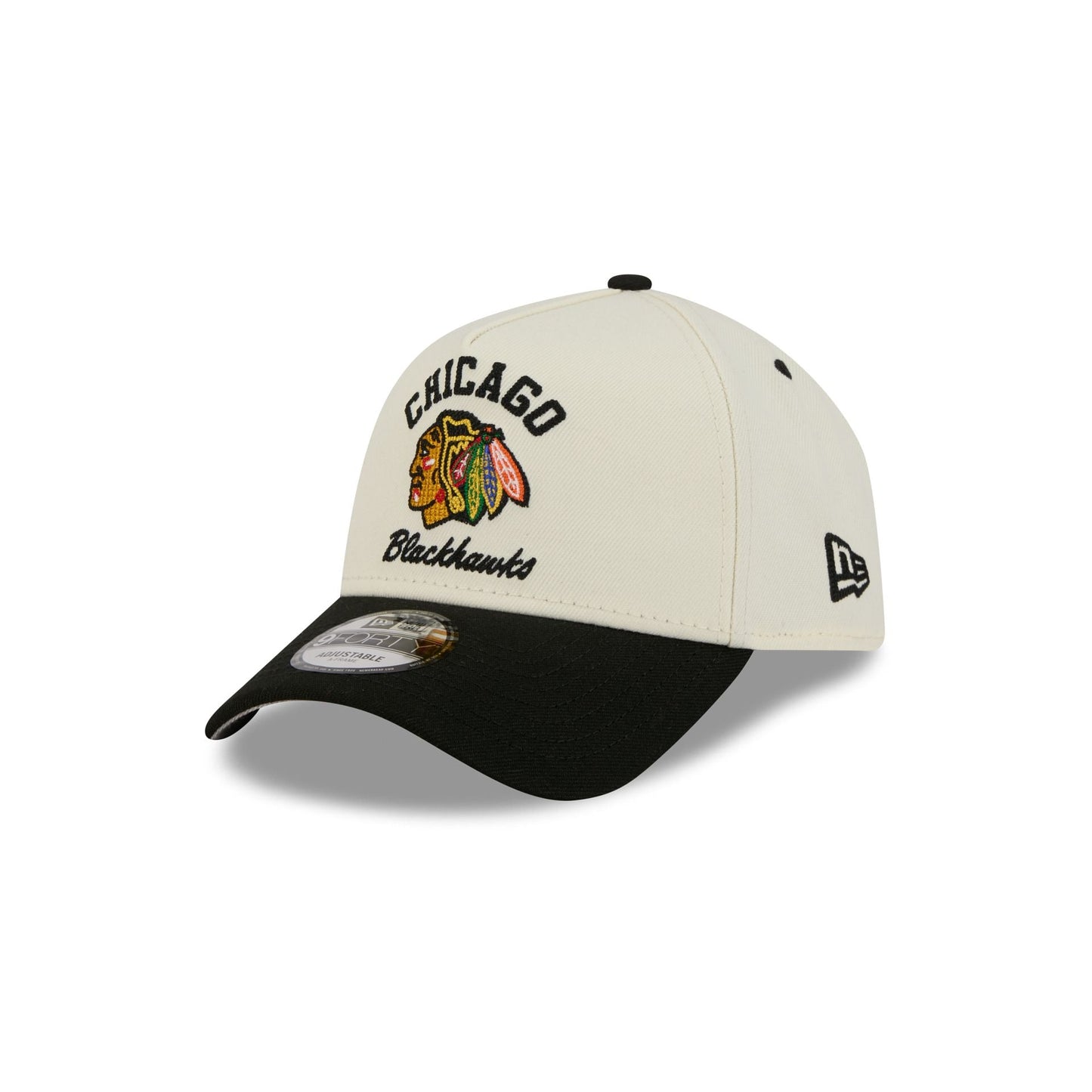 Chicago Blackhawks Chrome White Arched 9FORTY A-Frame Snapback Hat