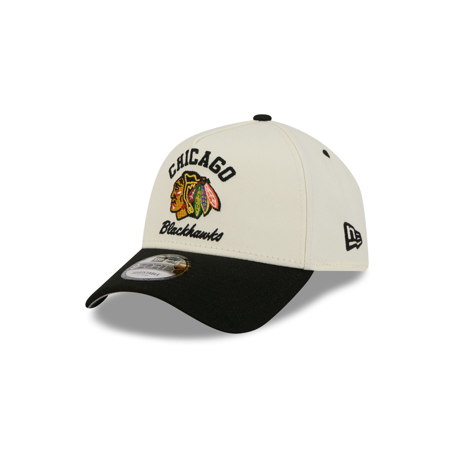 Chicago Blackhawks Chrome White Arched 9FORTY A-Frame Snapback Hat