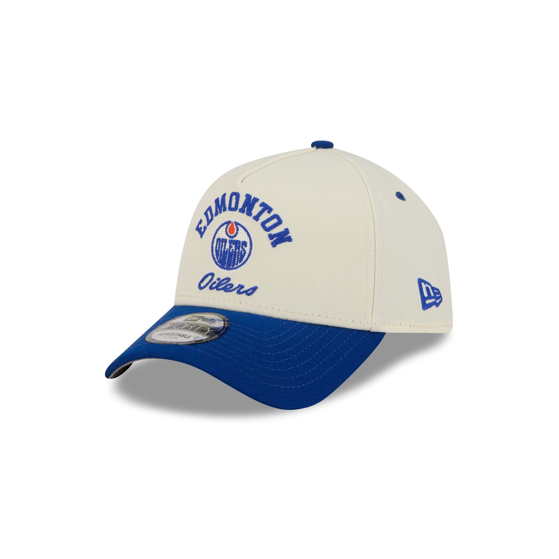 Edmonton Oilers Chrome White Arched 9FORTY A-Frame Snapback Hat