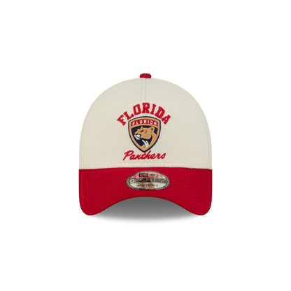 Florida Panthers Chrome White Arched 9FORTY A-Frame Snapback Hat