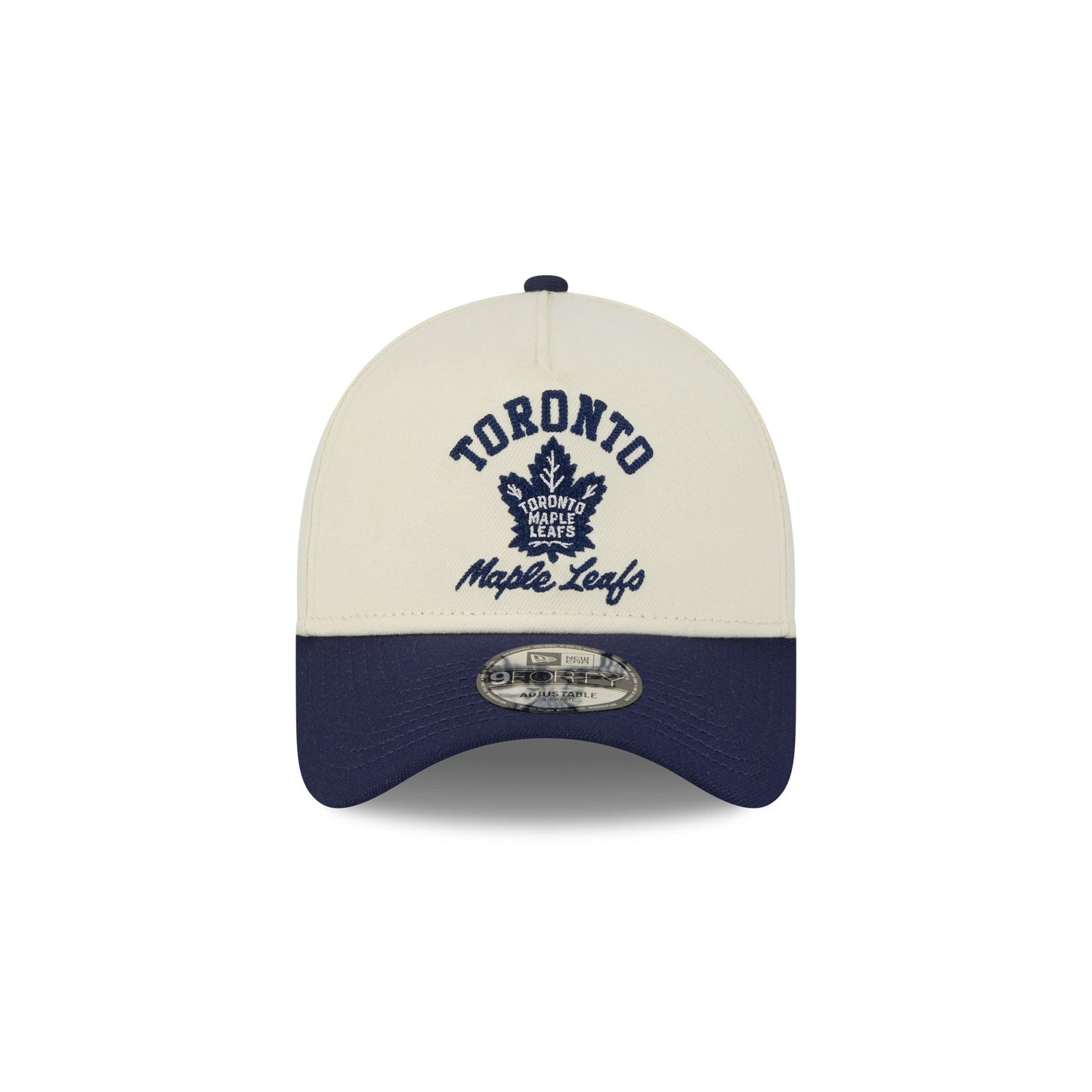 Toronto Maple Leafs Chrome White Arched 9FORTY A-Frame Snapback Hat
