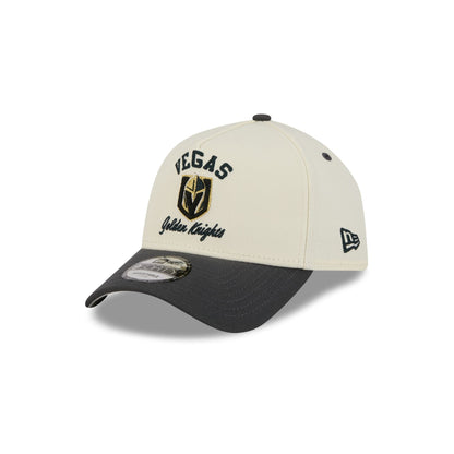 Vegas Golden Knights Chrome White Arched 9FORTY A-Frame Snapback Hat