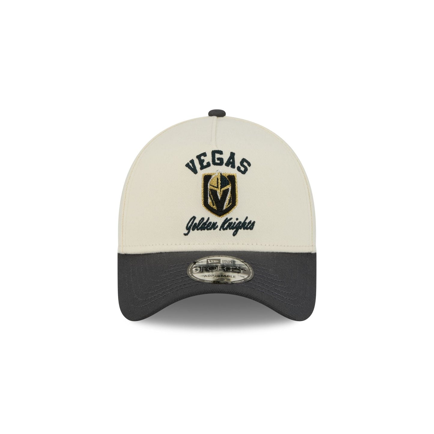Vegas Golden Knights Chrome White Arched 9FORTY A-Frame Snapback Hat