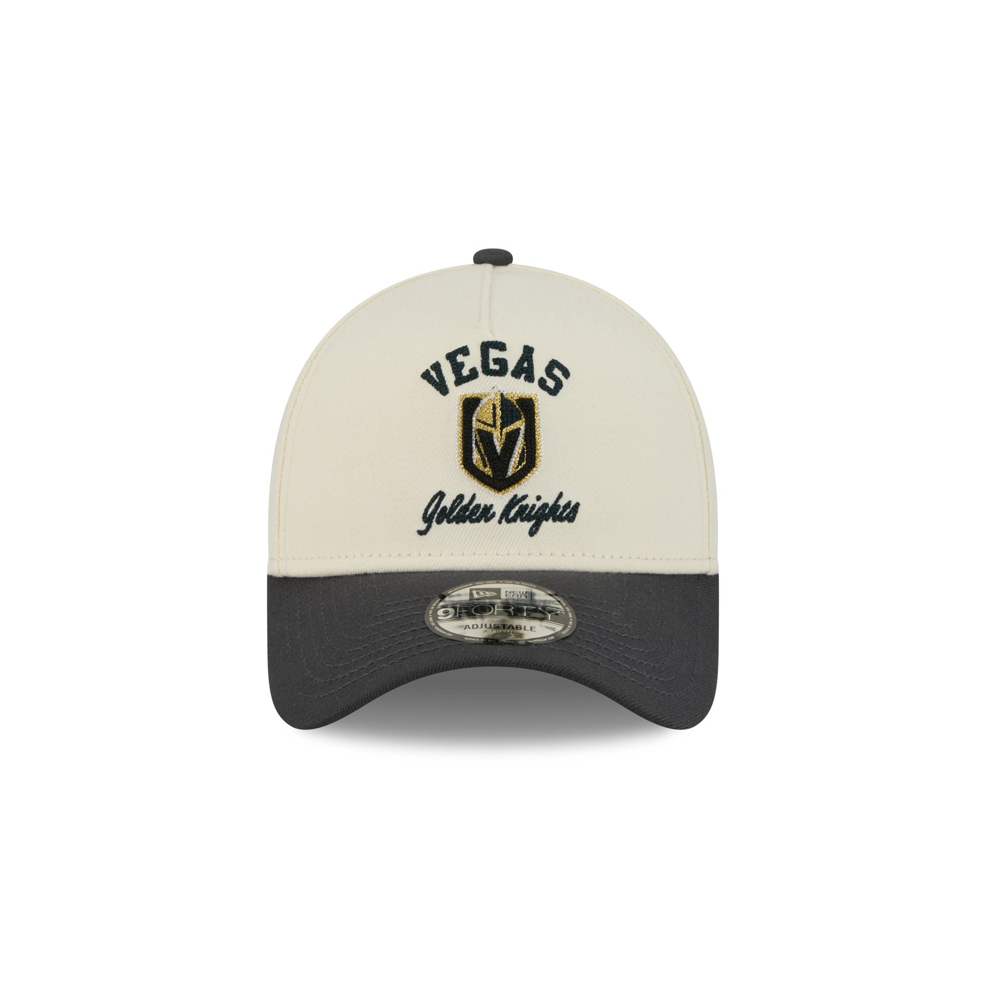 Vegas Golden Knights Chrome White Arched 9FORTY A-Frame Snapback Hat