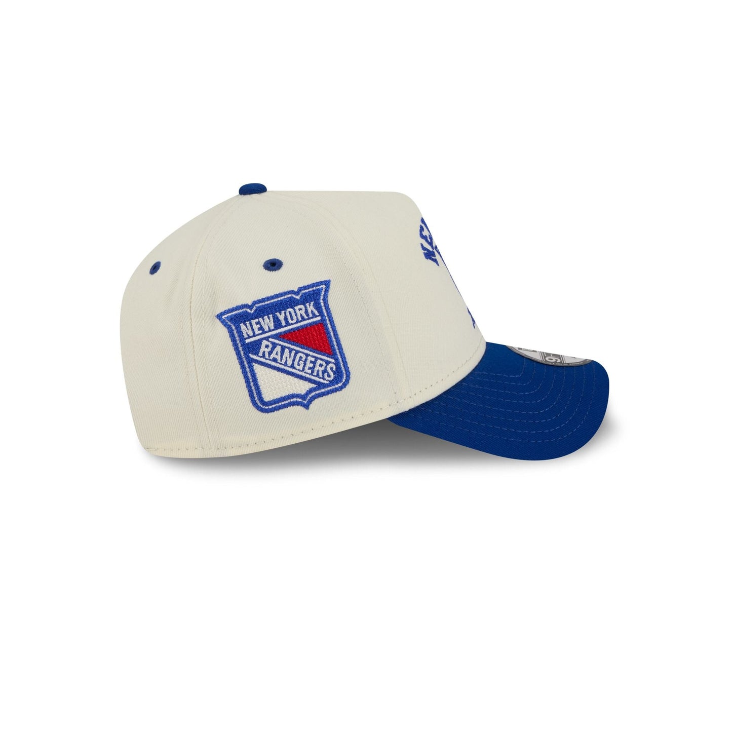 New York Rangers Chrome White Arched 9FORTY A-Frame Snapback Hat