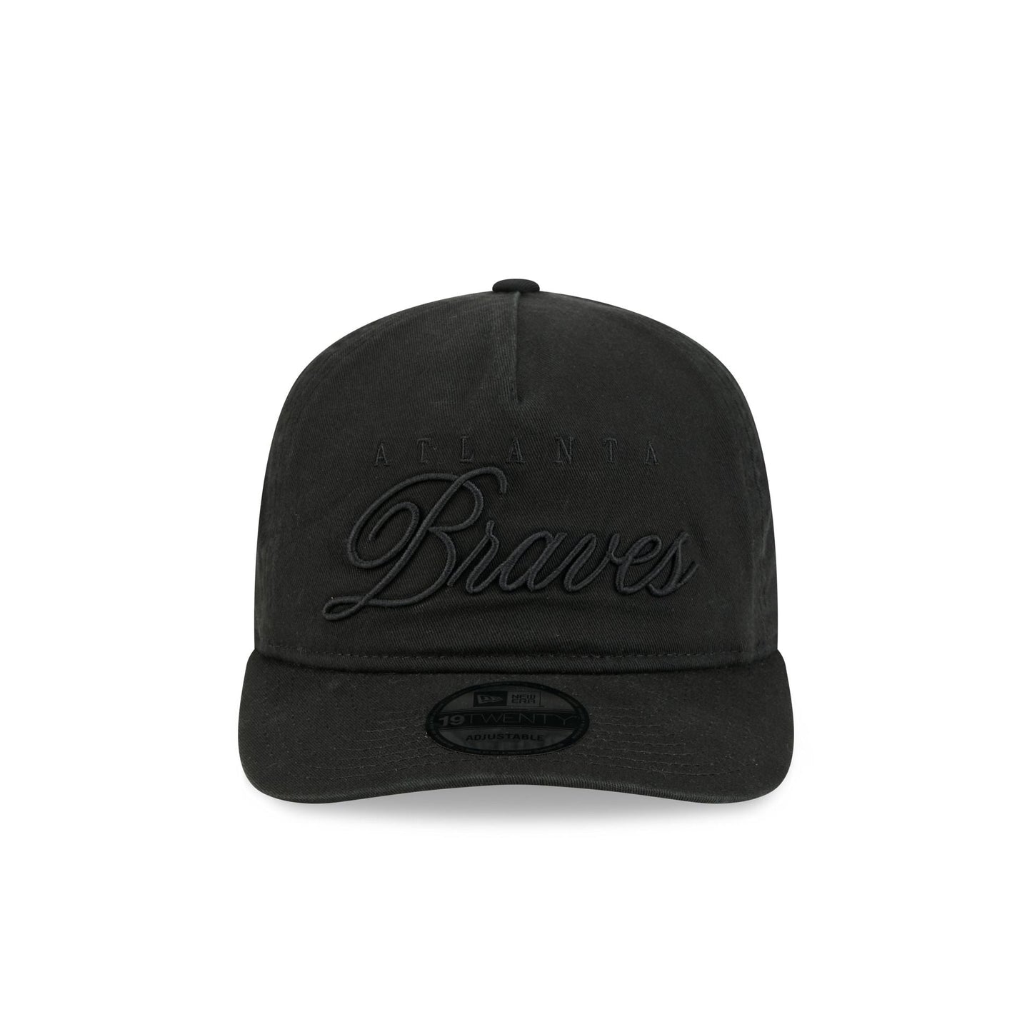 Atlanta Braves All Black Scripted 19TWENTY Adjustable Hat