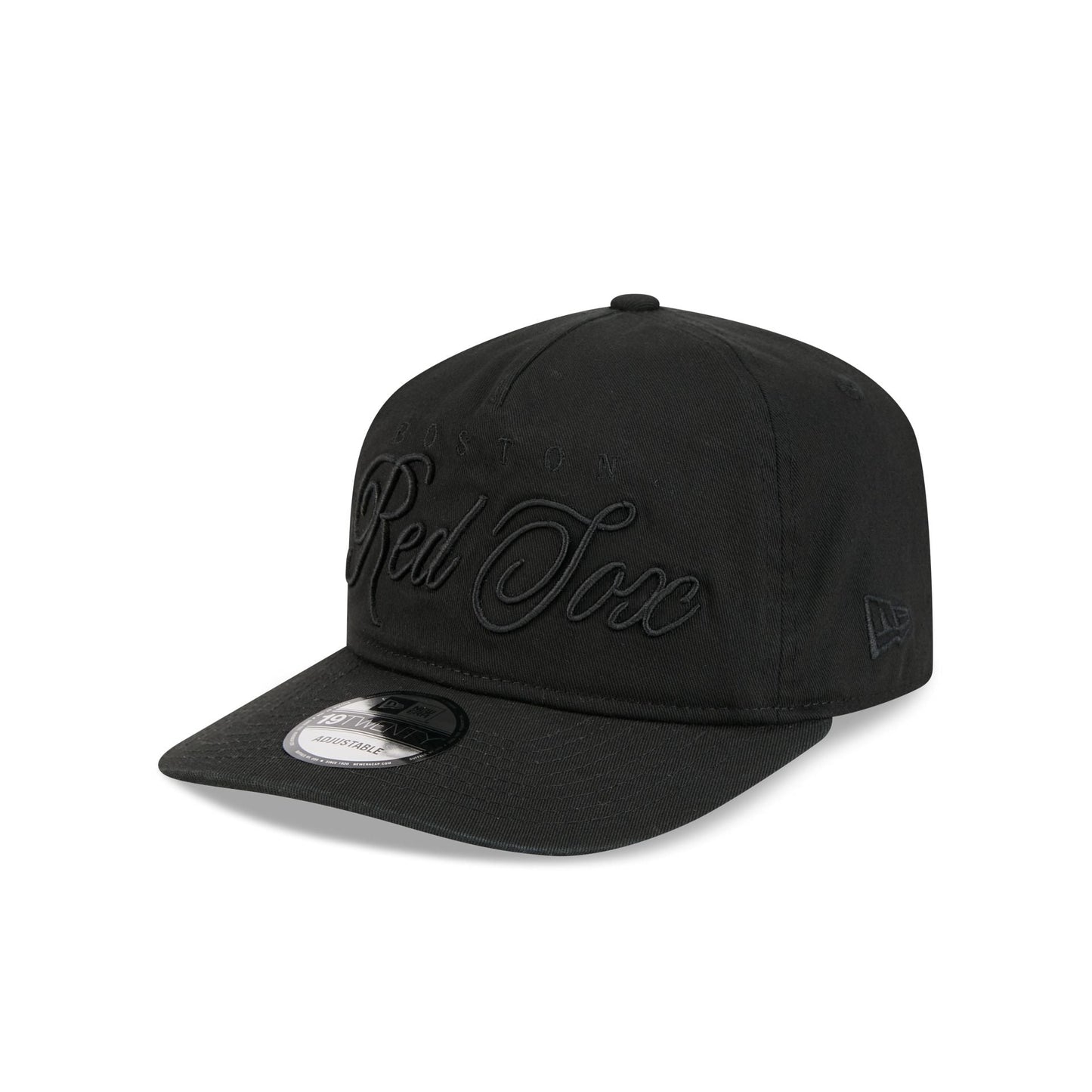 Boston Red Sox All Black Scripted 19TWENTY Adjustable Hat