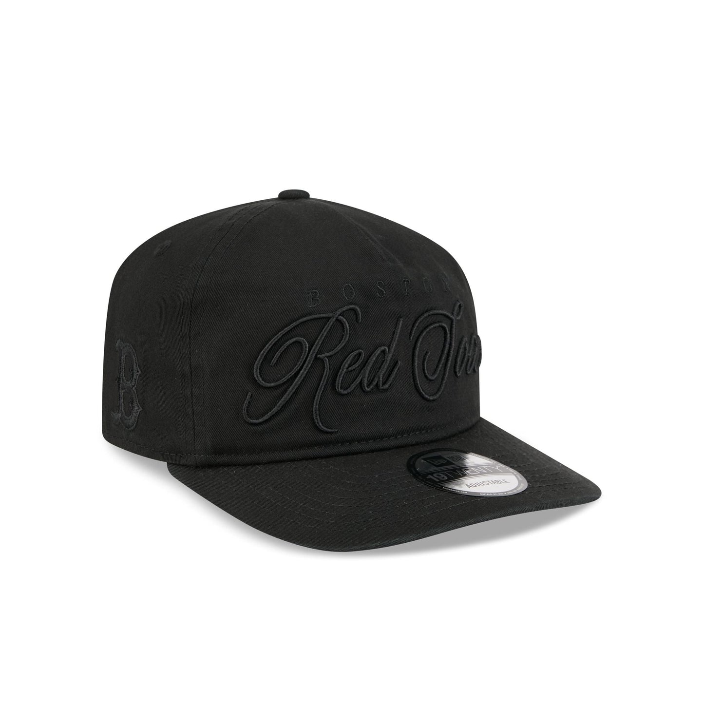 Boston Red Sox All Black Scripted 19TWENTY Adjustable Hat