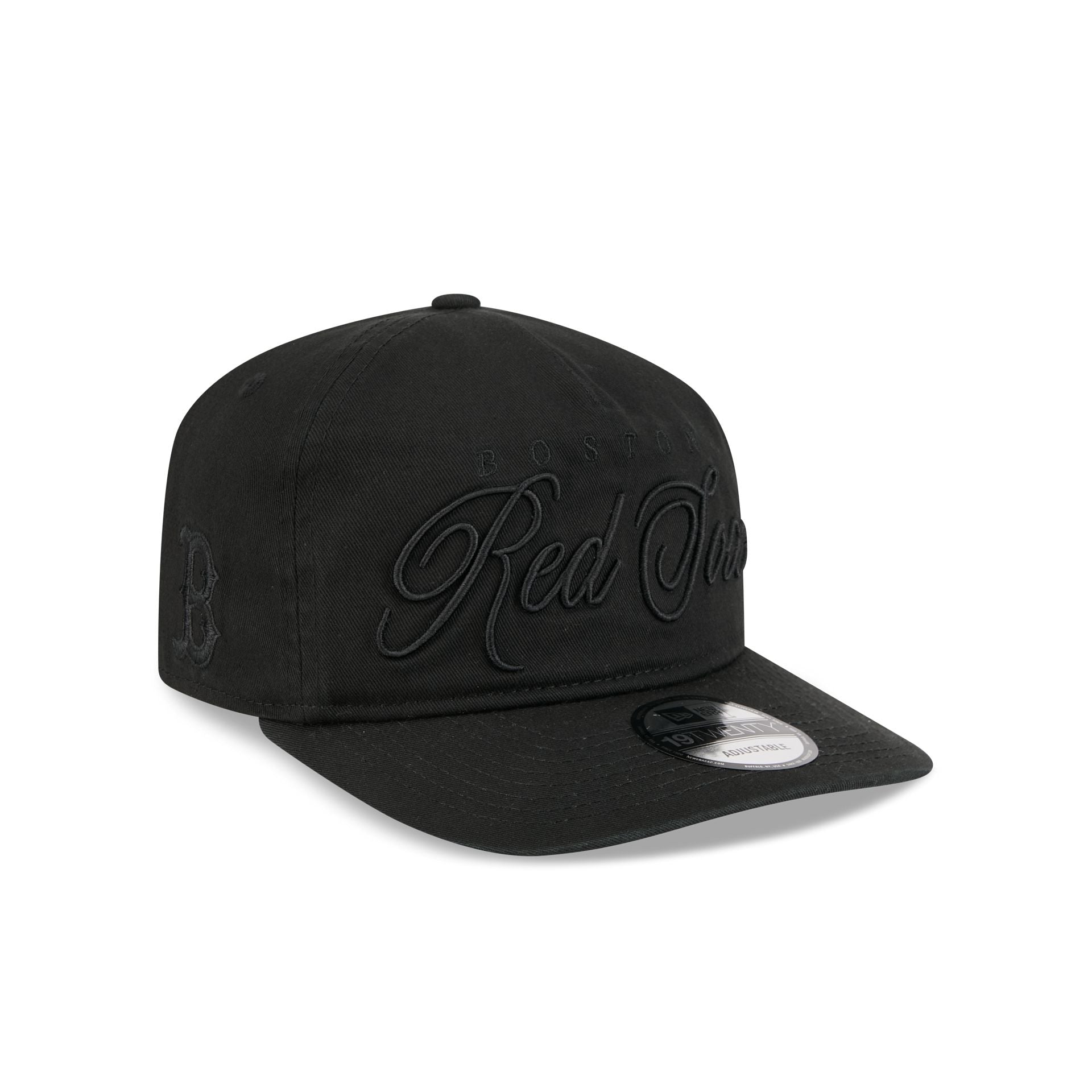 Boston Red Sox All Black Scripted 19TWENTY Adjustable Hat