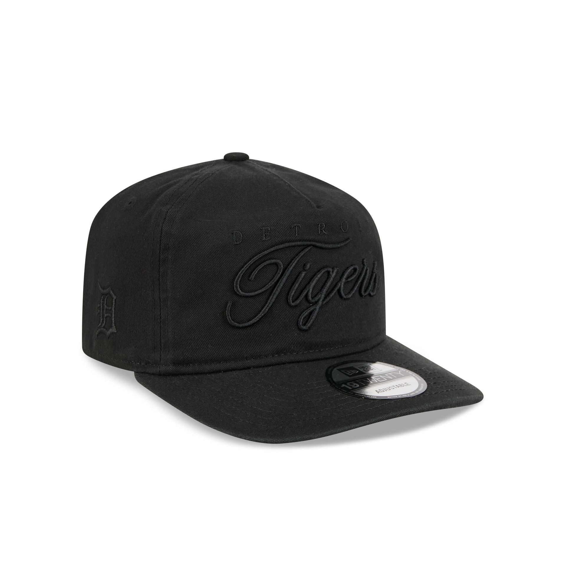 Detroit Tigers All Black Scripted 19TWENTY Adjustable Hat