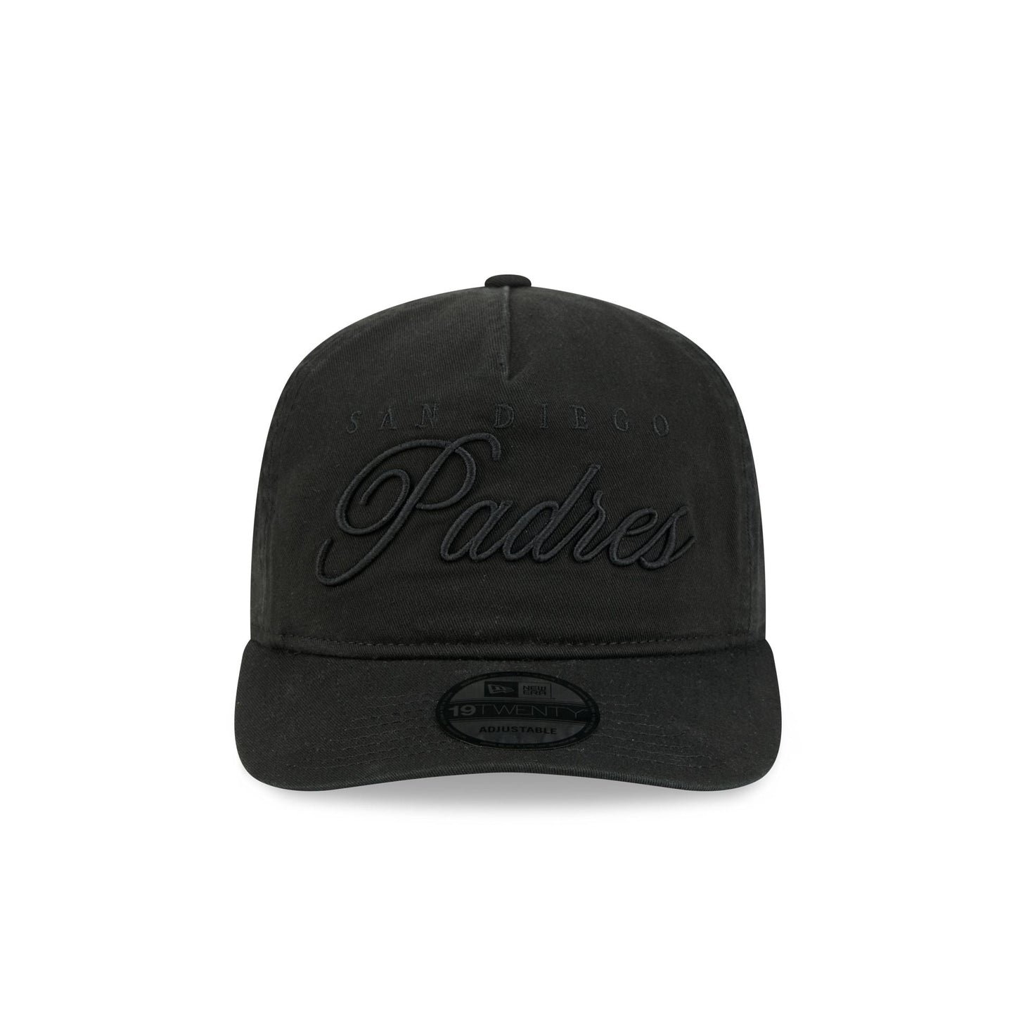San Diego Padres All Black Scripted 19TWENTY Adjustable Hat