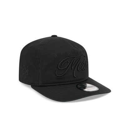 New York Mets All Black Scripted 19TWENTY Adjustable Hat